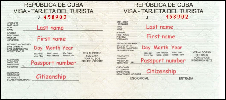 Cuban Visa